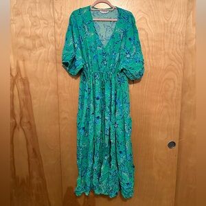 Proud Poppy- Teal Ruffled Tiered Sundress